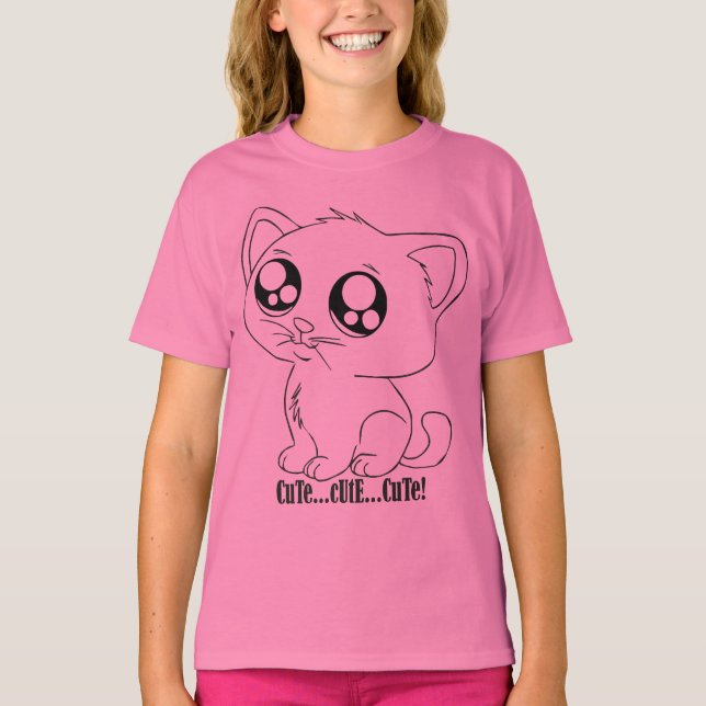 T-shirt chat mignon (Devant)