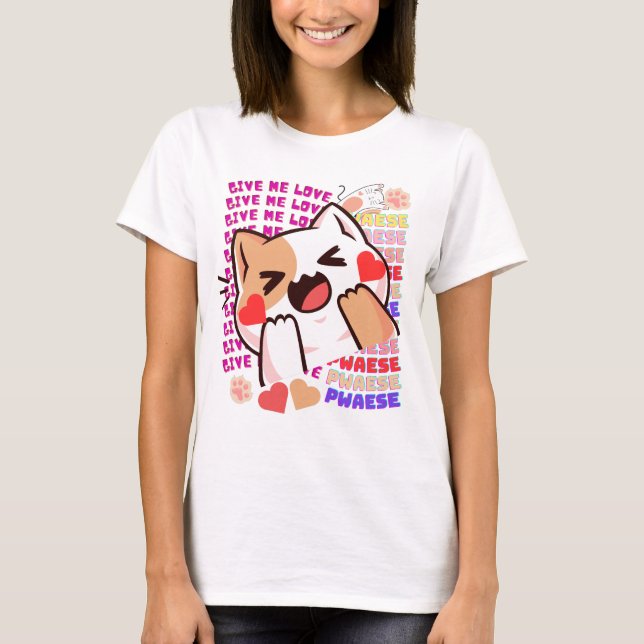 T-shirt chat mignon (Devant)