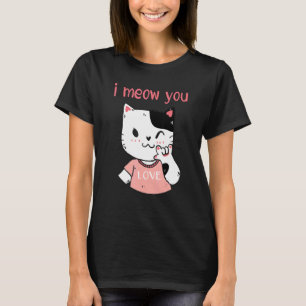 T-shirt Chat Mignon Amour Toi Saint Valentin LSF Langue de