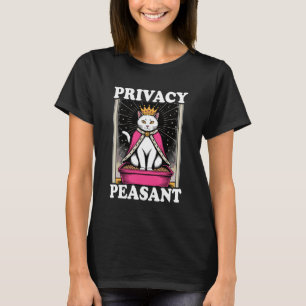 T-shirt Chat mignon bac à litière drôle de chat de paysan