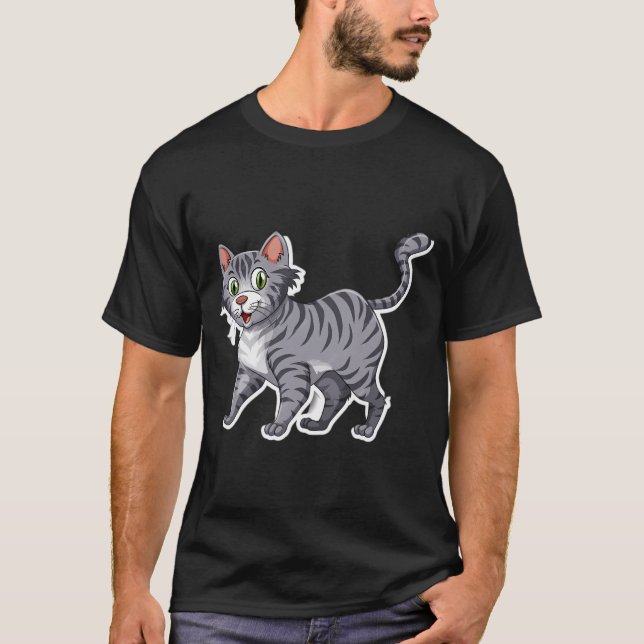 T-shirt Chat mignon, Chat mignon, Chat de tatouage, (Devant)