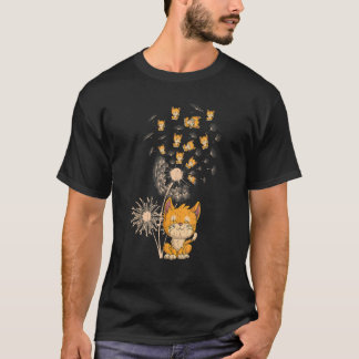 T-shirt Chat  Mignon Chatons Chaton Pissenlit Animal Compa