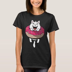 T-shirt Chat mignon dans beignets en anneau de beignet