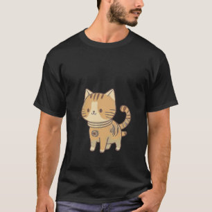 T-shirt chat mignon dans la suite d'espace usure