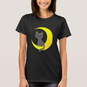 T-shirt Chat Mignon de Lune Clair de Lune Croissant Adorab