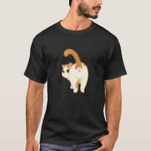 T-shirt Chat Mignon Effronté Fessier De Dos Animal De Comp