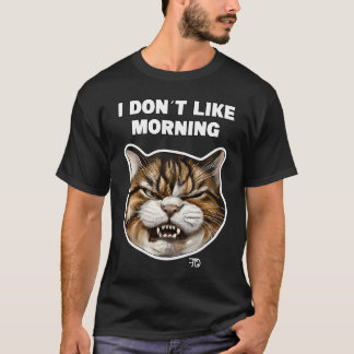 T-shirt Chat mignon en colère avec mauvaise humeur et mug