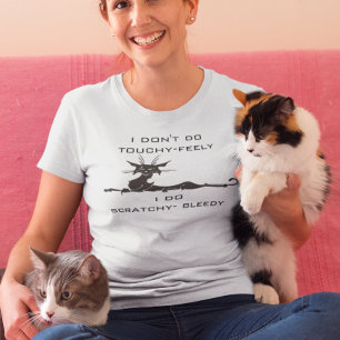 T-shirt Chat mignon et en colère Amateur de chat toucher e