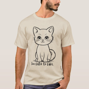 T-shirt Chat mignon et impertinent "Trop mignon pour s'en 