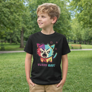 T-shirt Chat mignon fâché en train de baiser Fluff Off.