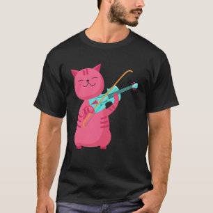 T-shirt Chat mignon jouant du violon