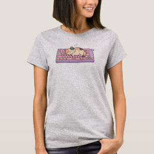 T-shirt chat mignon Kawaii Clavier