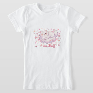 T-Shirt Chat Mignon Kawaii Tout en Peluche