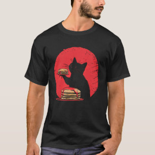 T-shirt Chat Mignon Mangant des Crêpes Kitten Petit Déjeun