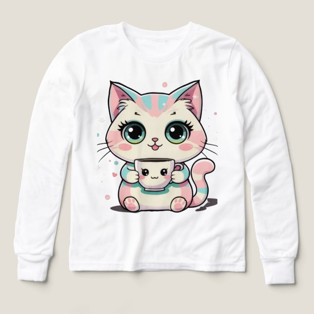 T-shirt chat mignon - Parfait pour les Amoureux de (Motif recto)