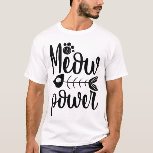 T-shirt Chat Mignon Pouvoir de Miaou Patte de Pois
