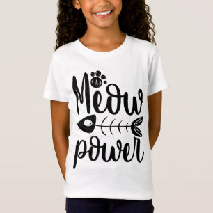T-shirt Chat Mignon Pouvoir de Miaou Patte de Pois