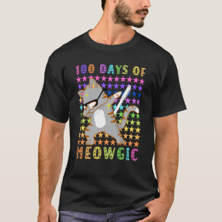 T-shirt chat mignon qui fait le dab 100ème jour d'école 10