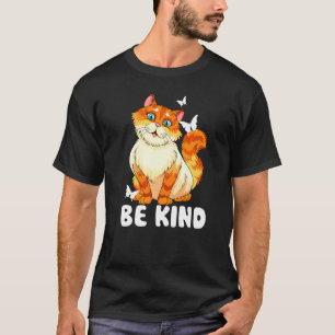 T-shirt Chat mignon sois gentil Anti Harcèlement Porte Ora