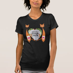 T-shirt Chat modifiable Love Coeur Conception personnalisé