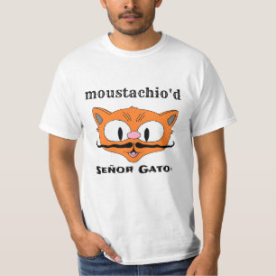 T-shirt Chat moustachu Humoristique Dessin Animé Moustache