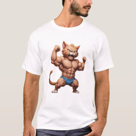 T-shirt Chat musclé en colère mignon chat en colère