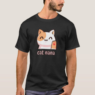 T-shirt Chat Nana Grand-mère Jolie Dame aux Chats
