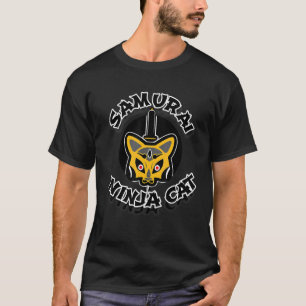 T-shirt Chat Ninja Samouraï