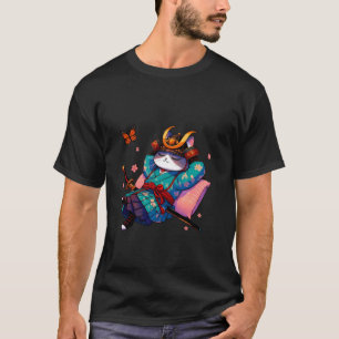 T-shirt Chat Ninja Samouraï Japonais Chat Japonais se rela