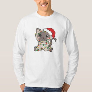 T-shirt Chat Noël Animaux d'hiver Chats