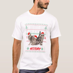 T-shirt Chat Noël Meowy Catmas Pyjamas Enfants Filles Garç