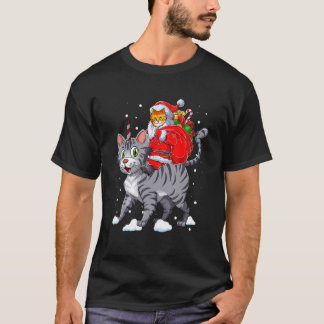 T-shirt Chat Noël Santa Caticorn Licorne Meowy Catmas 