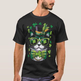 T-shirt Chat nœud papillon smoking Saint-Patrick hommes