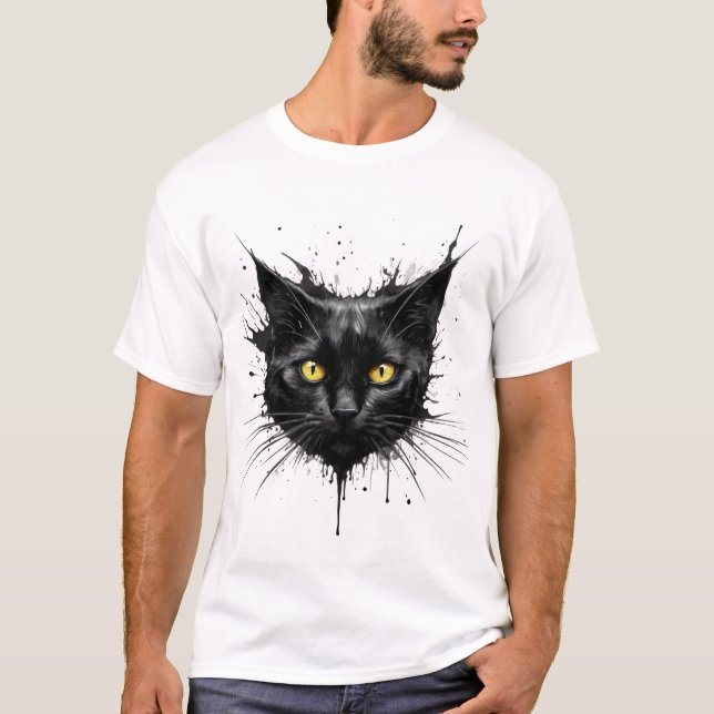 T-shirt Chat noir (Devant)