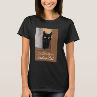 T-shirt Chat noir à la fenêtre