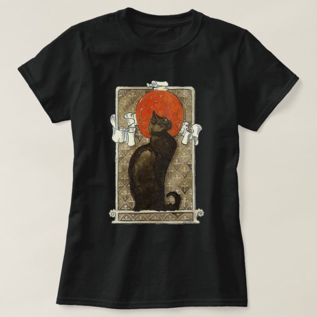 T-shirt Chat noir, Alexandre Steinlen (Design devant)
