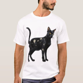 T-shirt Chat noir avec blanc 2