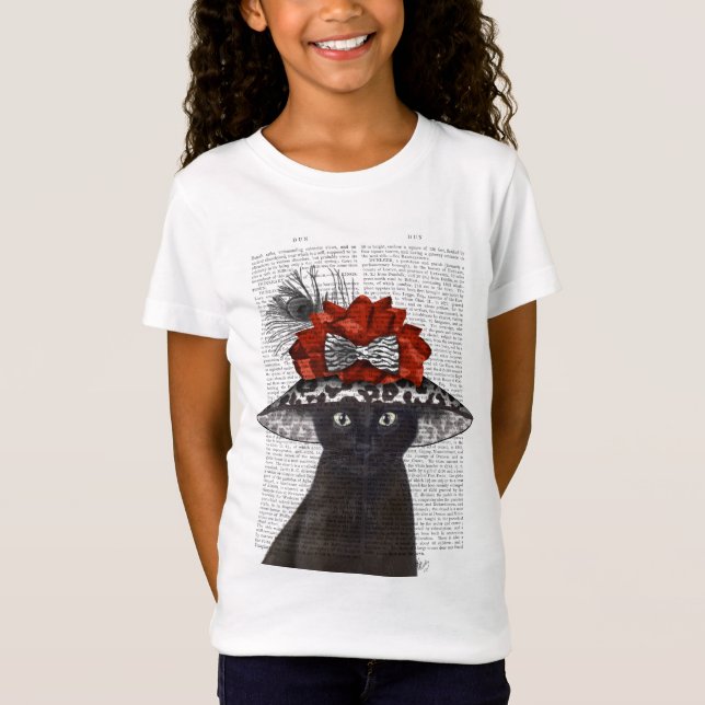 T-Shirt Chat noir avec Casquette fabuleux (Devant)