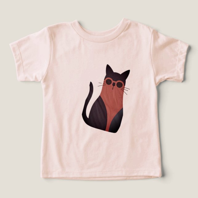 T-shirt Chat noir cool (Design Recto)