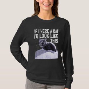 T-shirt Chat Noir Crazy Kitty Si J'Étais Chat Chat