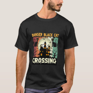 T-shirt Chat Noir Dangereux Traverse Halloween 2024