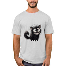 Chat noir décoiffé drôle qui sourit ✨🐾🖤