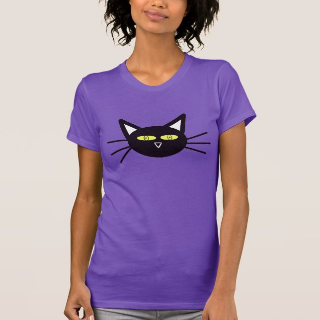T-shirt Chat noir d'Halloween (Devant)