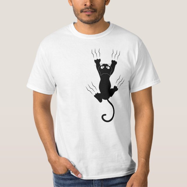 T-shirt Chat noir drôle (Devant)