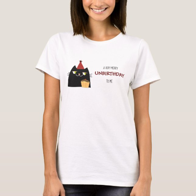 T-shirt Chat noir drôle Anniversaire (Devant)
