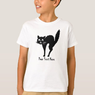 T-shirt chat noir drôle de Halloween avec arqué de retou