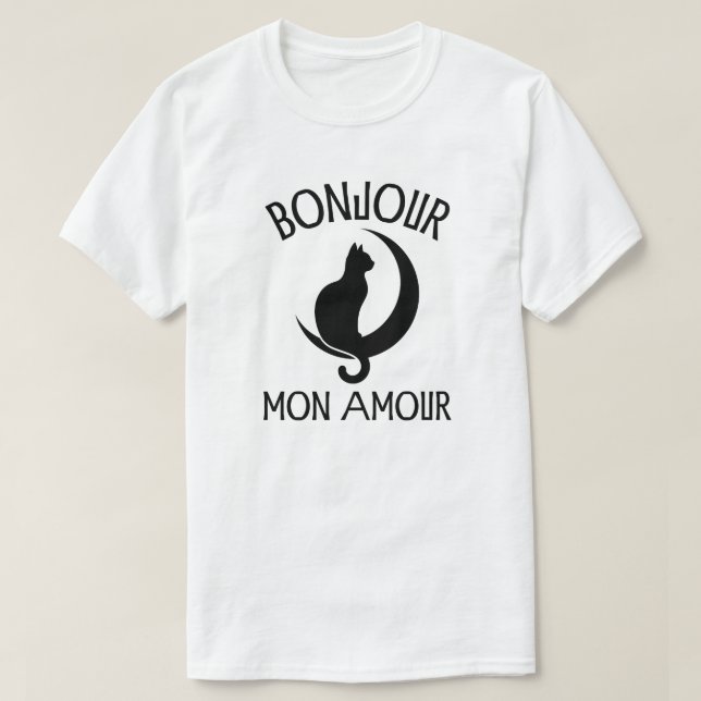 T-shirt Chat Noir Drôle Dire Citation Cat (Design devant)