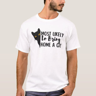 T-shirt Chat Noir Drôle Le Plus Susceptible D'Apporter À L