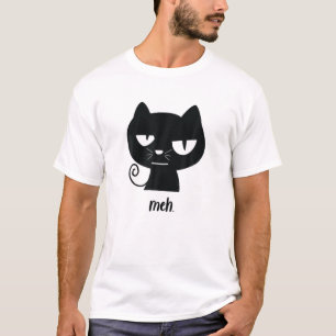 T-shirt Chat Noir Drôle Meh Costume Halloween Cute Kitty L