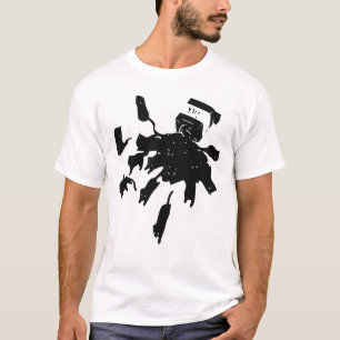 T-shirt Chat noir en bouteille d'encre d'Halloween